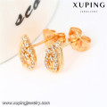 92471 Xuping fancy wholesale 18k gold plated white stone stud earring